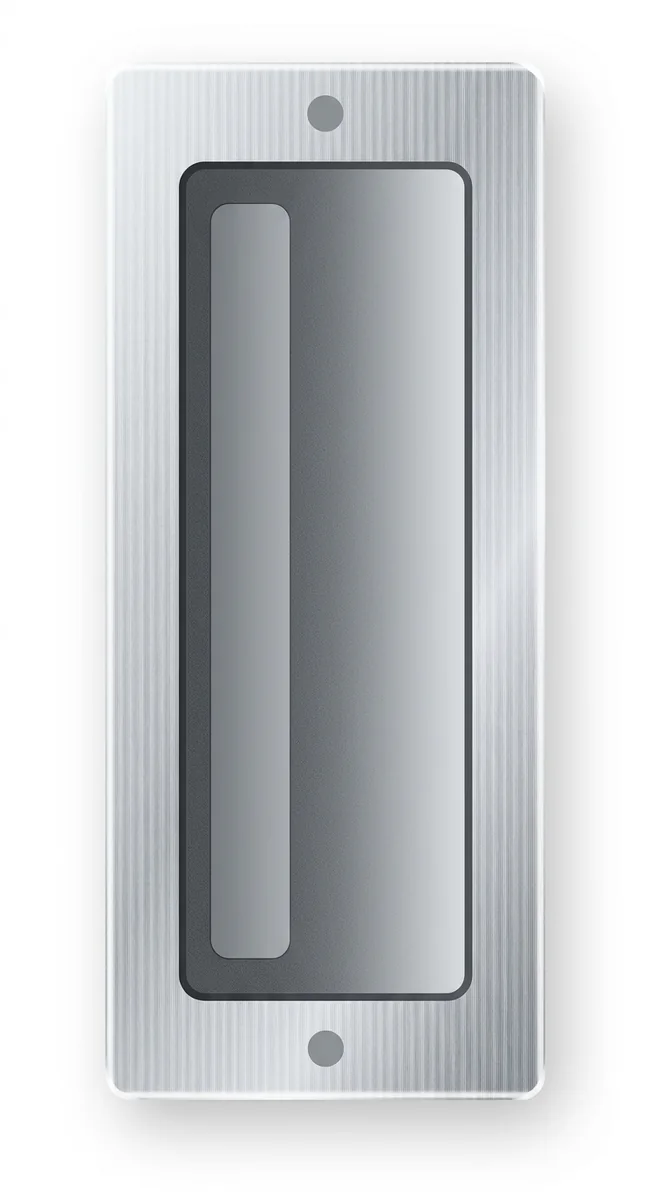Flush shaft handle, rectangular